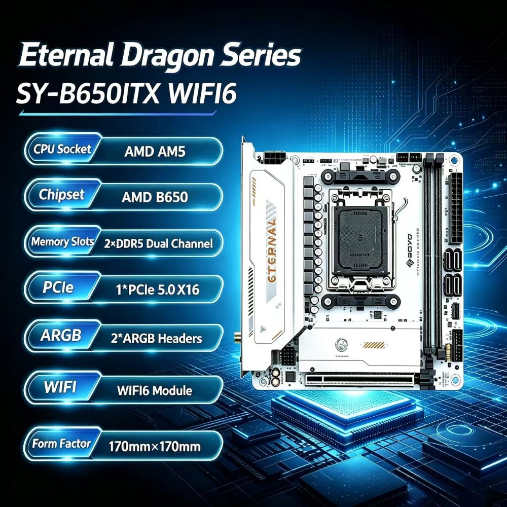 B650 Itx Motherboard Wifi - SY-B650ITX WIFI6, мини-материнская плата AMD, поддержка