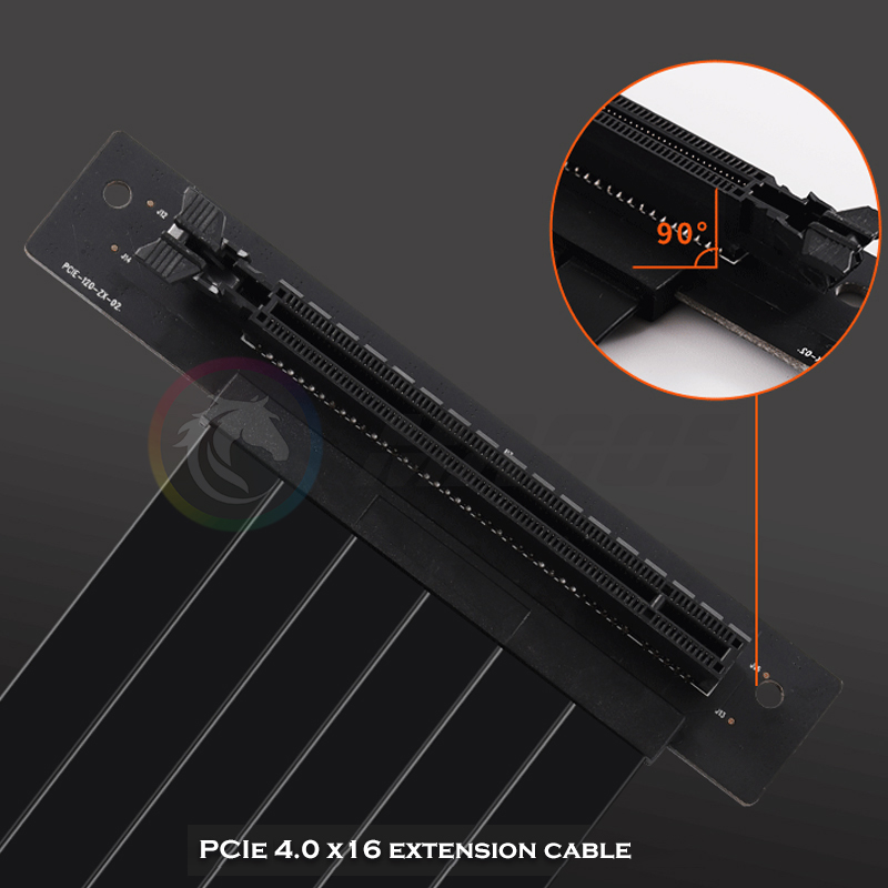PCIE 4.0 X16 Riser Cable Удлин – обзор и цена Pcie 4.0 X16 Riser Cable 90 Degree