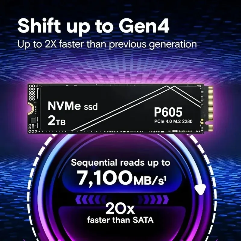 P605 NVMe SSD 7100 МБ/с PCIe 4 – обзор и цена M.2 Nvme 4Tb Pcie 4.0 Ssd