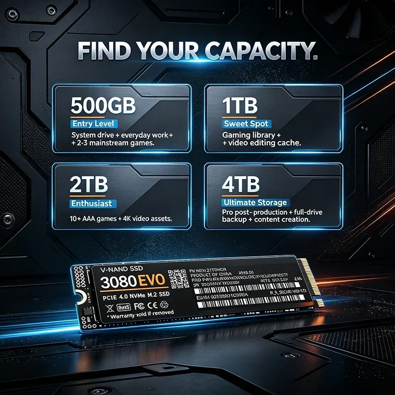 3080 EVO 1 ТБ 2 ТБ 4 ТБ M.2 NV – обзор и цена M.2 Nvme 4Tb Pcie 4.0 Ssd