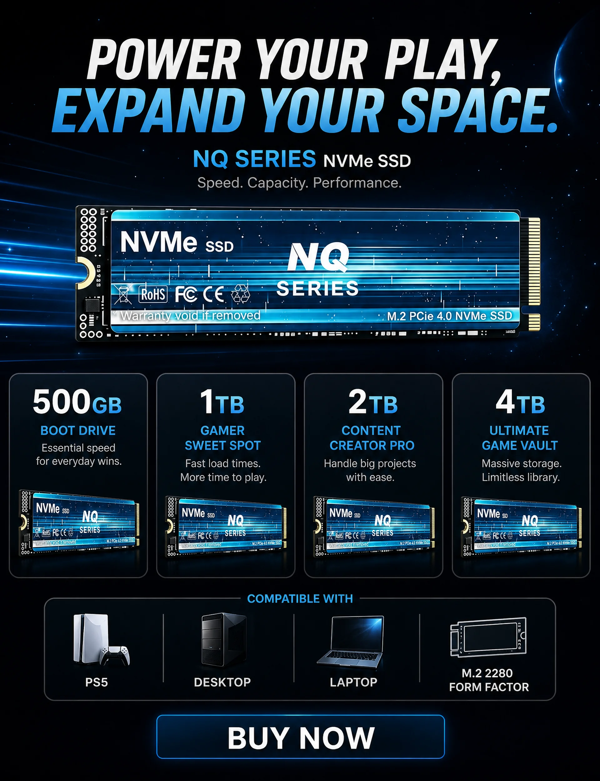 7300 МБ/с, серия NQ, PCIe 4.0, – обзор и цена M.2 Nvme 4Tb Pcie 4.0 Ssd